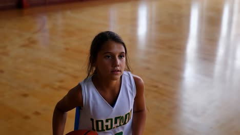 young girl basketball player