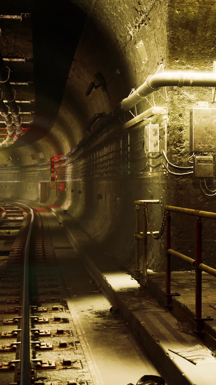 어고 우울한 지하철 터널