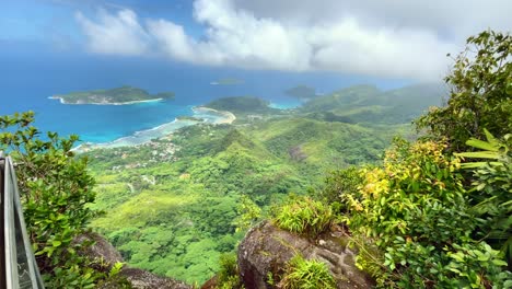 morn blanc nature trail, half of the panoramic view once reaching the top