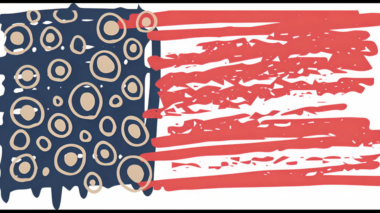 Abstract Artistic Interpretation of the American Flag