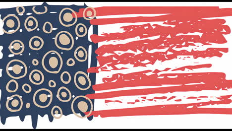 abstract artistic interpretation of the american flag