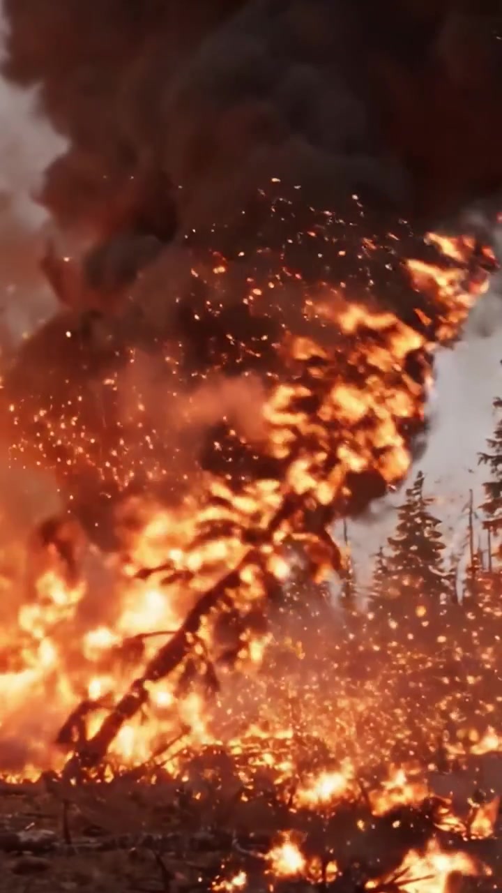 Una Trasformazione Drammatica: L'Impatto Devastante degli Incendi Boschivi sui Paesaggi Forestali Rivelato Attraverso Due Accattivanti Fotogrammi Video