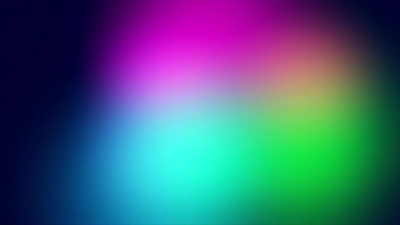 Bright cyan pink green and yellow glowing ambient light blending in vibrant seamless motion loop
