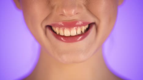 gorgeous young east european caucasian woman smiling at camera, close-up face