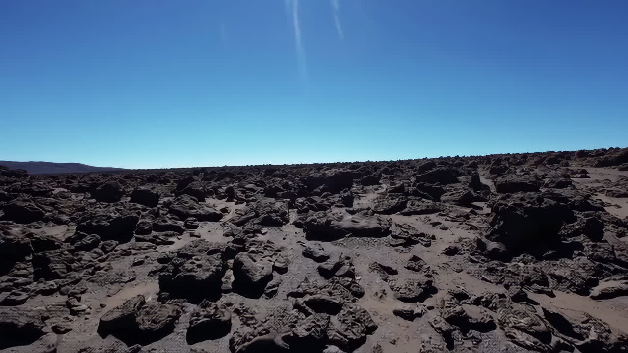 Volcanic Landscape Under a Clear Sky