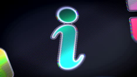 internet icon on the screen. looping.