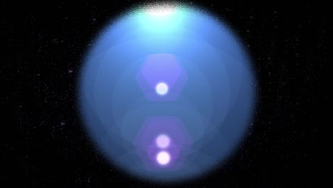 abstract digital lens flare light effect in circle with star background