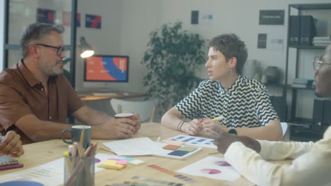 group of business people discussing project