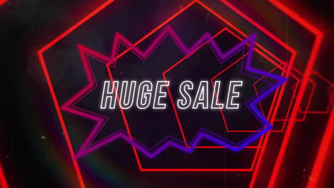 Animation-of-huge-sale-text-over-neon-pattern