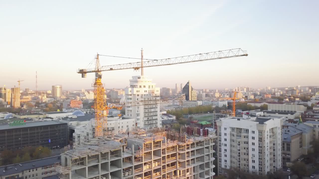 vista aérea del sitio de construcción