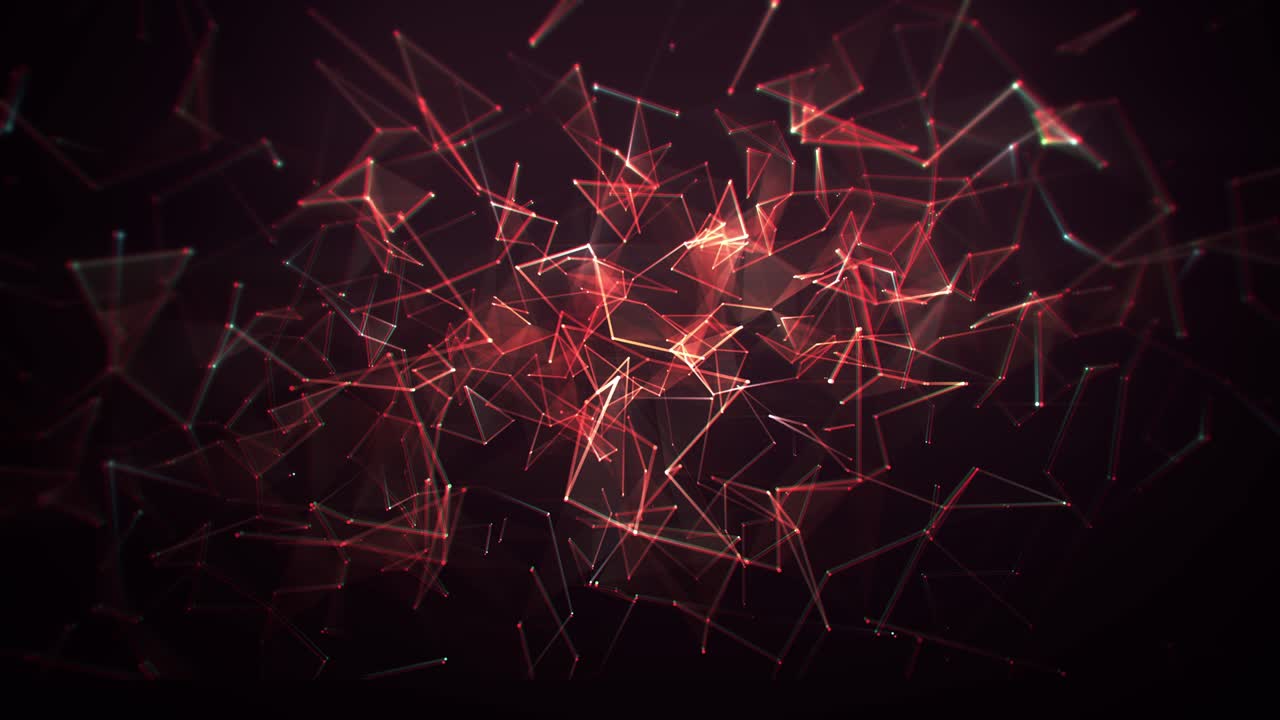 fondo digital abstracto con bucle de polígonos conectados