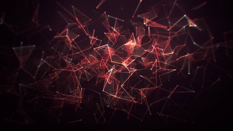 Abstract digital background with connected polygons loop