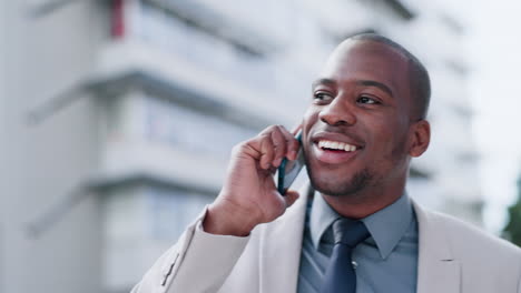 Happy-black-man,-phone-call