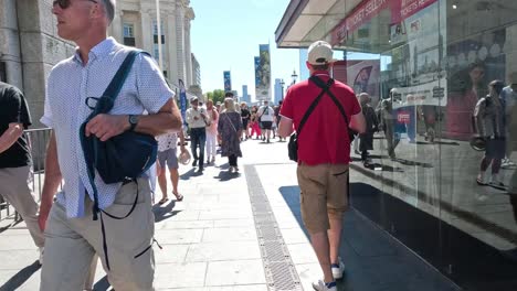 city street scene with people