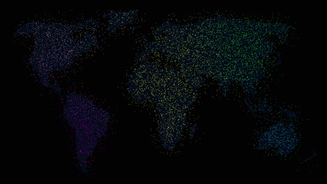 colorful dotted world map