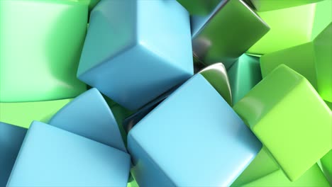 rendering 3d abstracto de cubos de colores