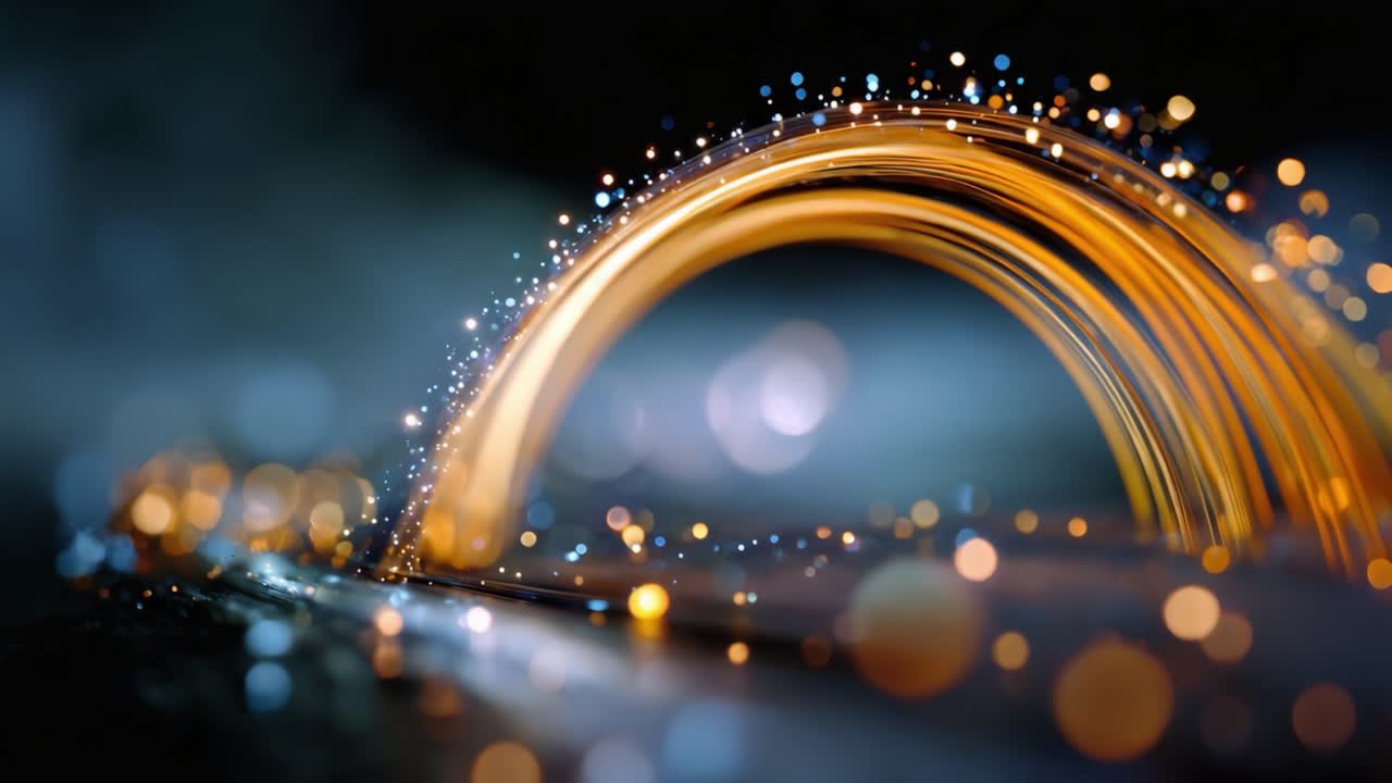 A mesmerizing display of colorful light patterns forming an enchanting bridge of energy, creating a stunning visual spectacle that captivates the viewer's imagination