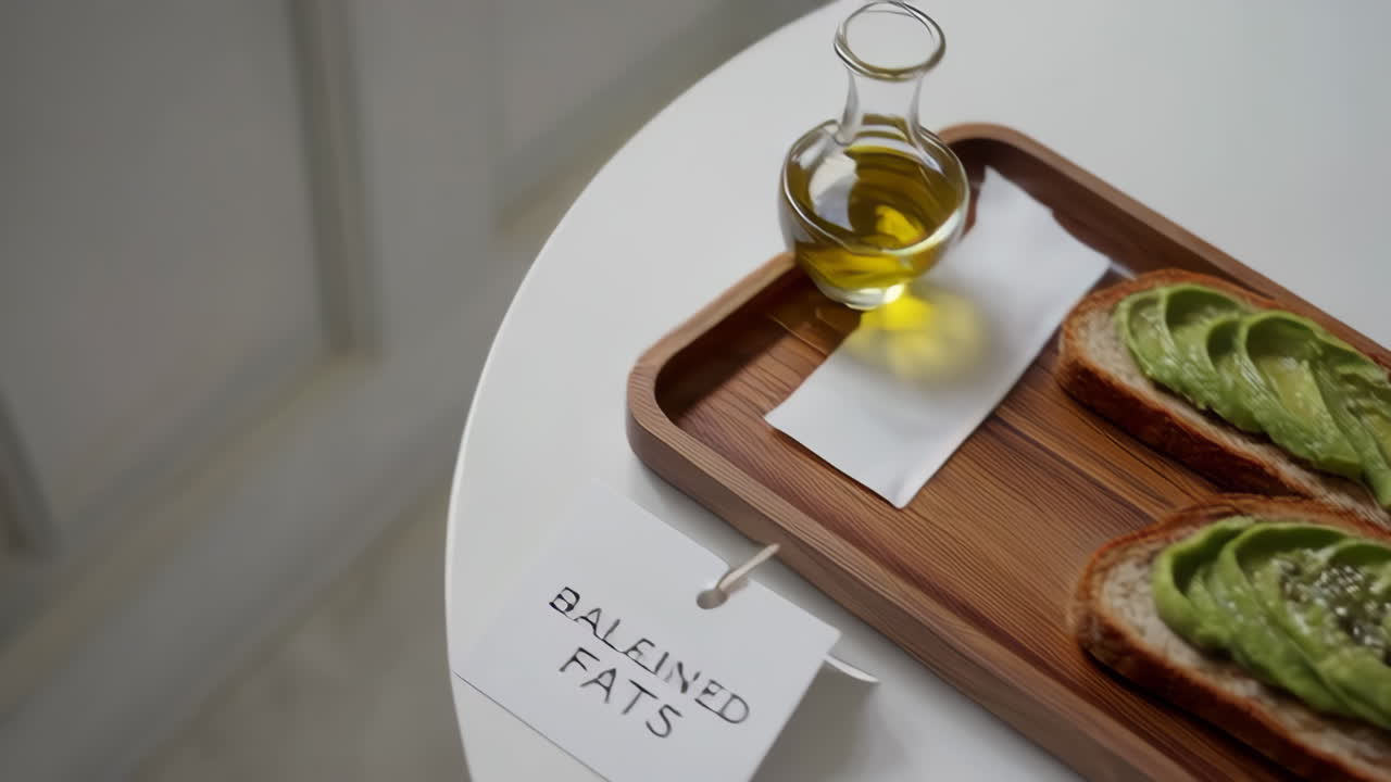 Avocado Toast on Wooden Tray