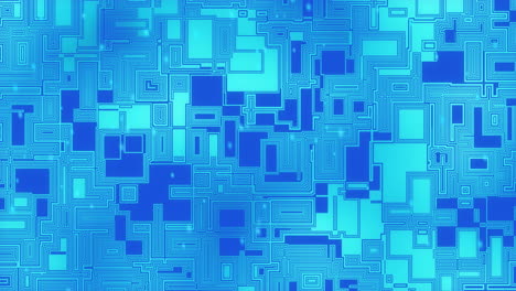 animation of data processing over computer circuit board