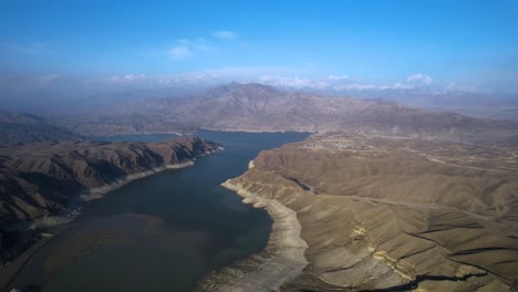drone footage from band-e-naghlu dam located in the surobi district of kabul, afghanistan.? april ?29, ?2022
