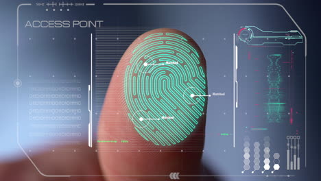 Biometrisches-Fingerabdruck-Schutzsystem-Mit-Sensorstartsystem-In-Nahaufnahme