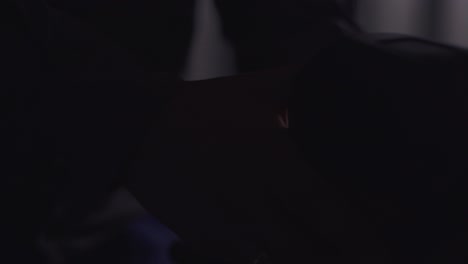 persona que sostiene un nivel de láser rojo