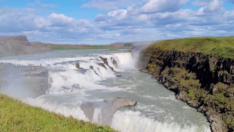 detifoss waterfall in iceland in summer