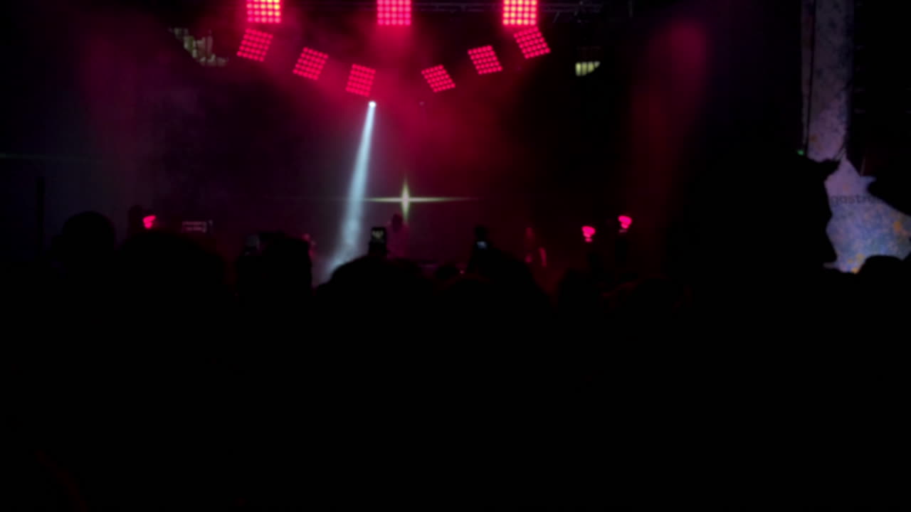 Folla e palco del concerto