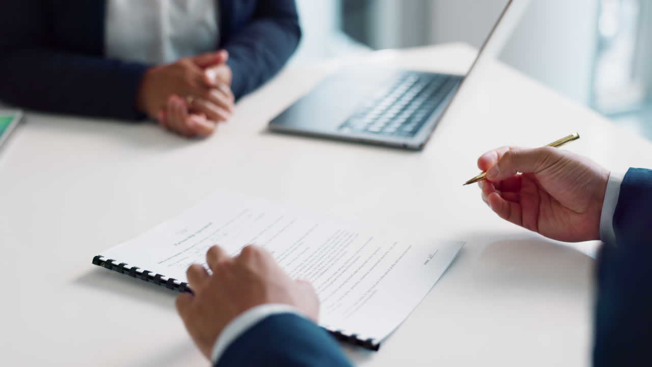 Business Meeting and Contract Signing