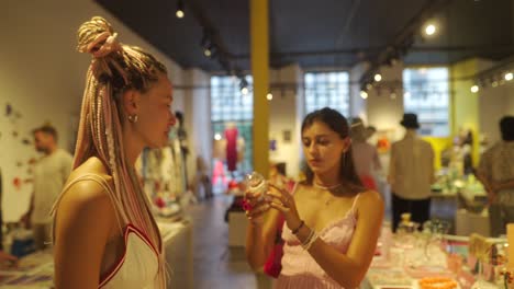 people shopping in a boutique store