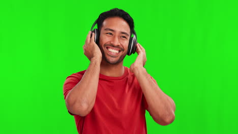 Man,-dancing-and-headphones-with-face