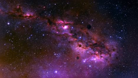 vast nebulae and star clusters in deep space