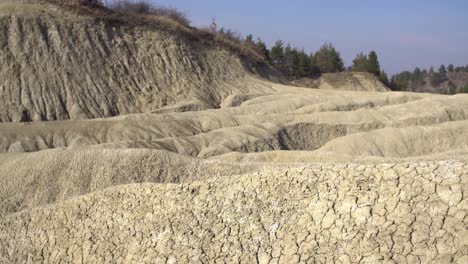 panoramic view to mud volcanoes - footage