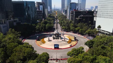 checo perez around independence angel in mexico city, previous racing f1