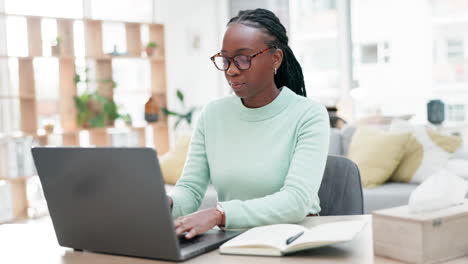 Remote-work,-laptop-and-business-black-woman