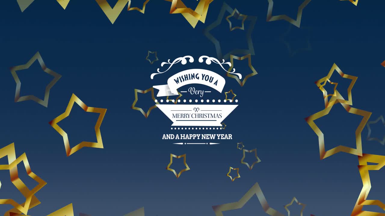 크리스마스 축하 문자 및 크리스마스 장식의 애니메이션