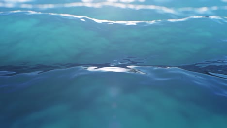 beautiful close up water waves seamless. slow motion looped 3d animation of waving water surface front view.