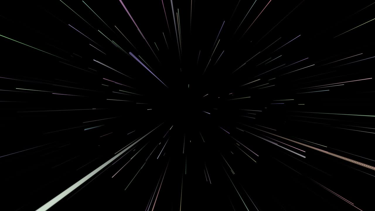 Stars Space Warp Speed through Galaxy 4K