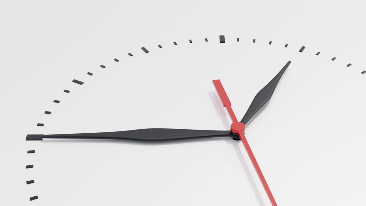 reloj de pared muestra el tiempo de ejecución