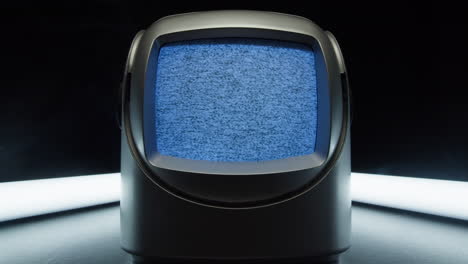 retro tv, vintage television in a nostalgic setup, a retro tv displays grain on screen, scary halloween night device good for chroma key and green screen. high quality 4k footage