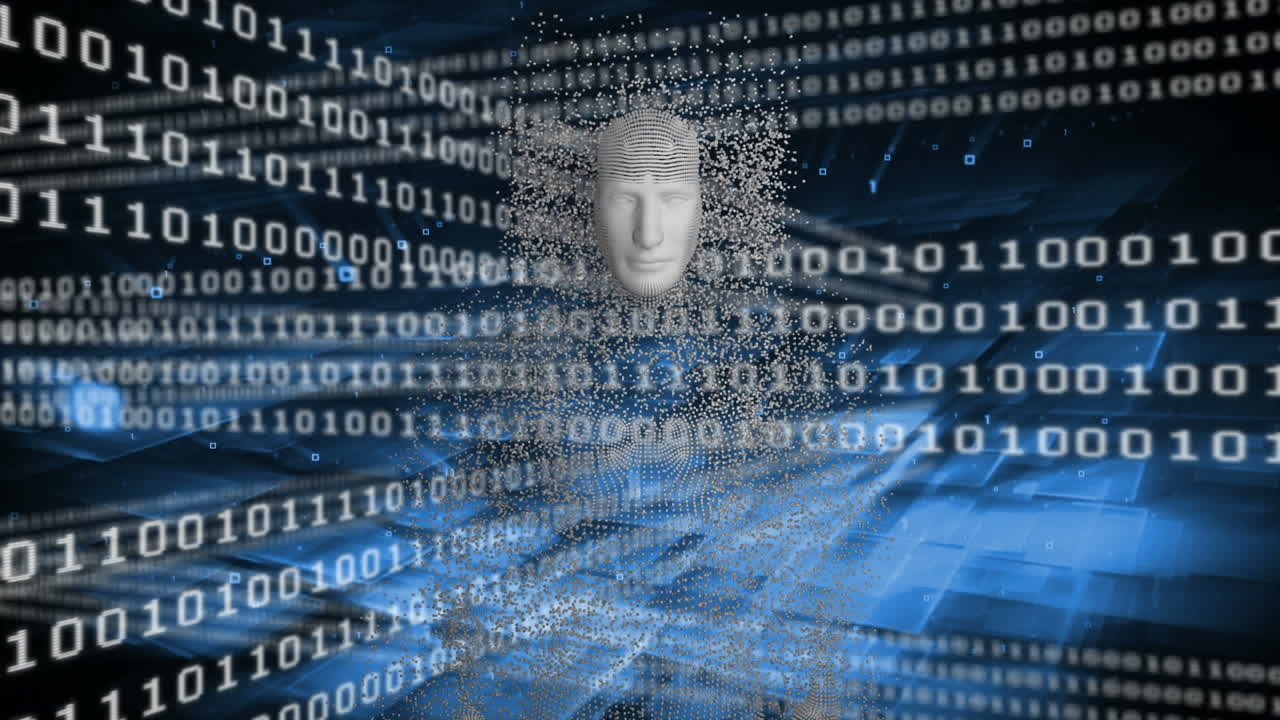 cuerpo humano con procesamiento de datos