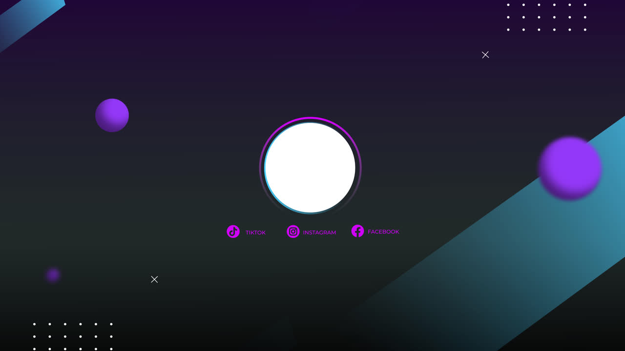 Abstract Social Media Profile Background with Platform Icons
