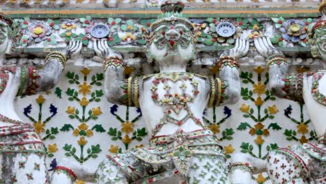 detailed view of ornate temple sculptures