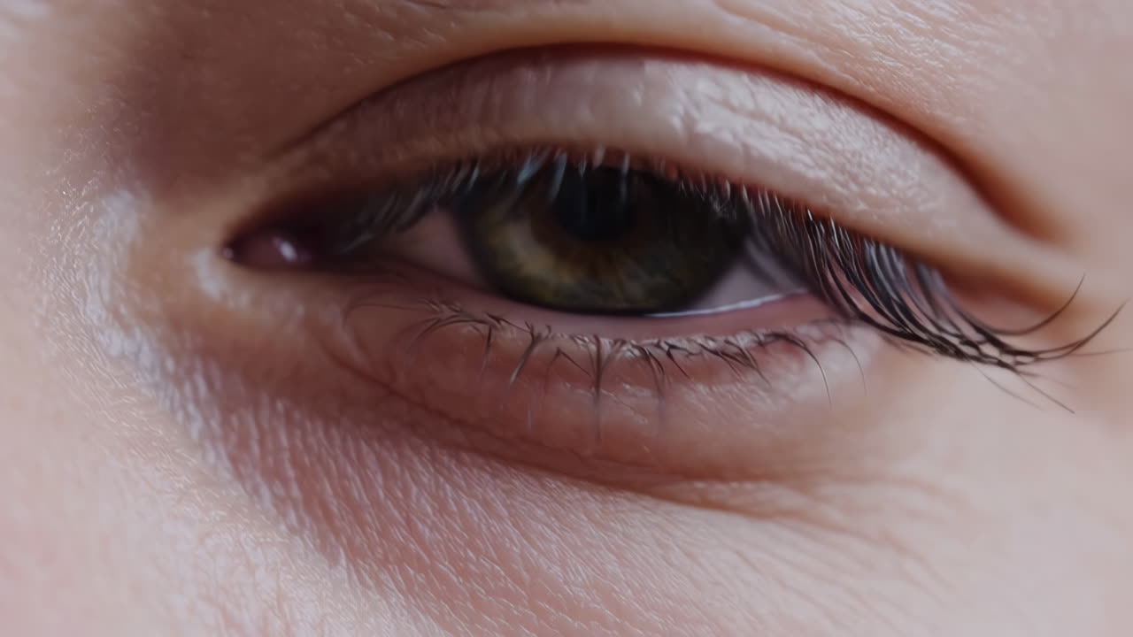 여자의 눈의 클로즈업