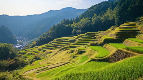 lush rice terraces landscape
