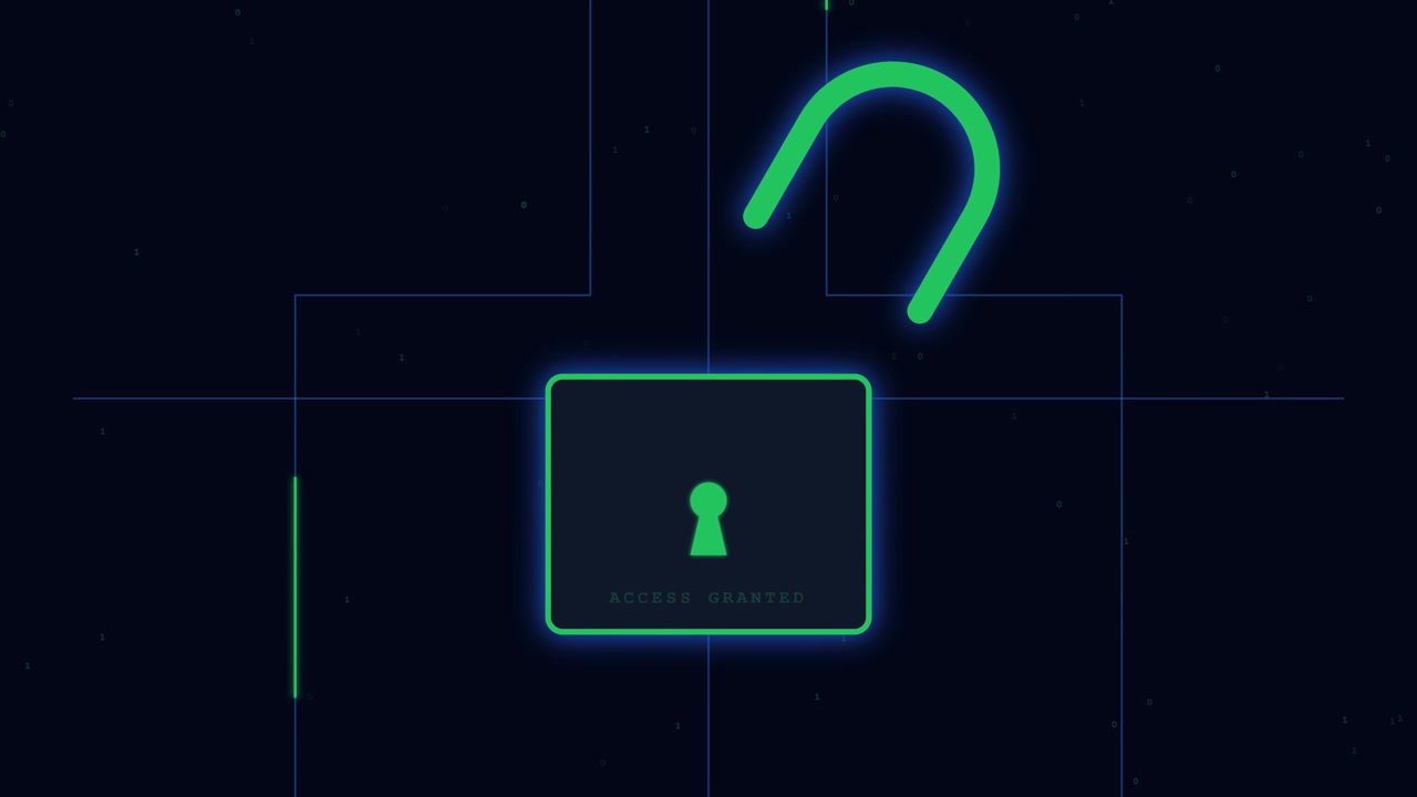 Digital Padlock Unlocking with Access Granted Notification