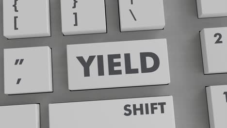 yield button pressing on keyboard