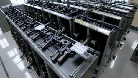 collection of guns in storage