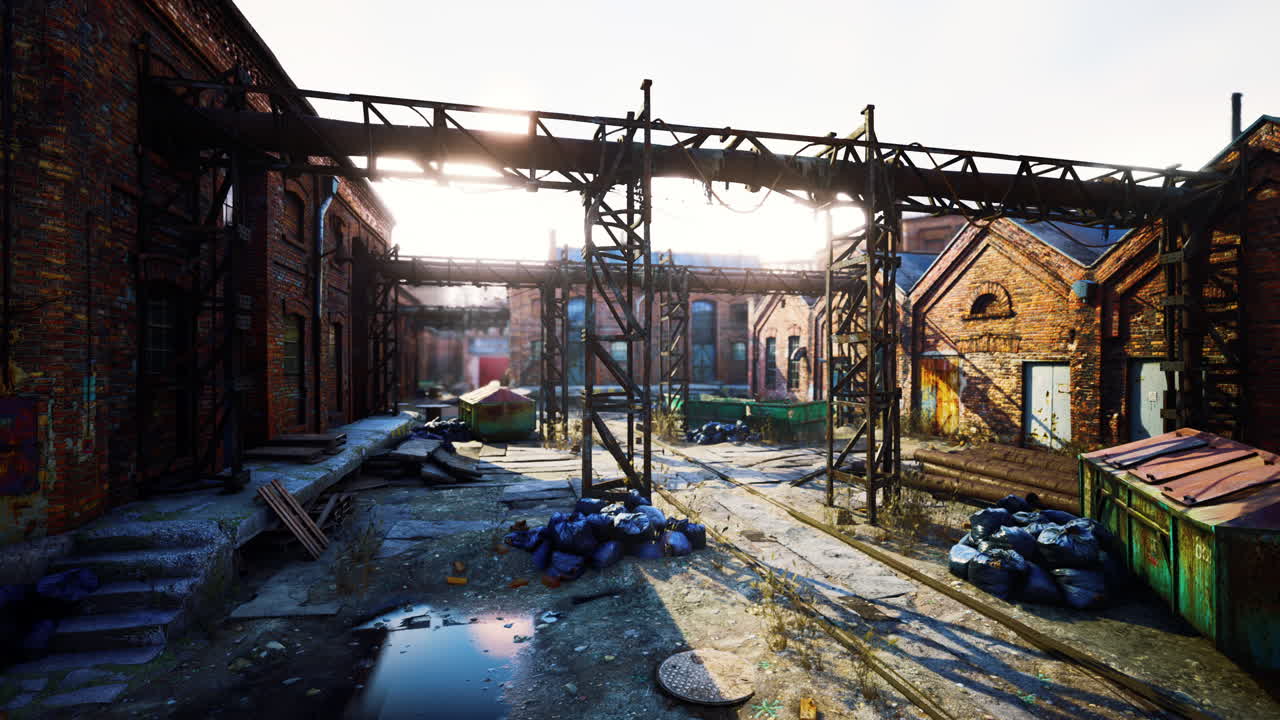 오래된 공장 건물에 위치한 현대적인 로프트 스타일의 사무실