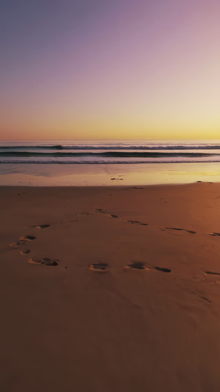 Sunset Beach Footprints
